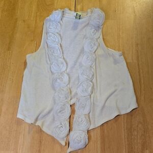 Vest with Floral Accents
